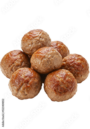 Isolated Transparent Background Delicious Cooked Meal Meatballs Food