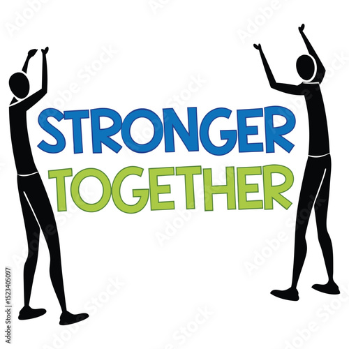 Stronger Together Illustration Collaboration and Diversity Graphic