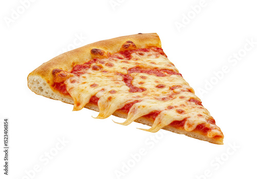 Isolated Transparent Background Of Slice Of Pizza with Cheese Tomato Sauce