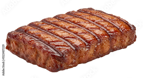 Isolated Transparent Background Tasty Grilled Caramelized Duck Meat
