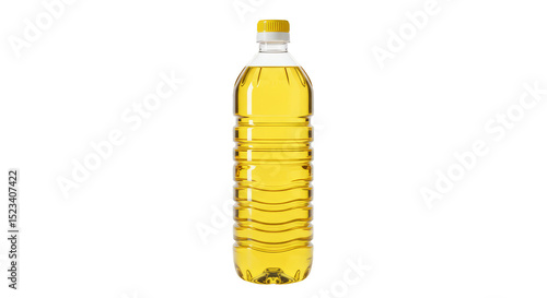 Isolated Transparent Bottle Of Cooking Oil For Cooking Ingredient Background