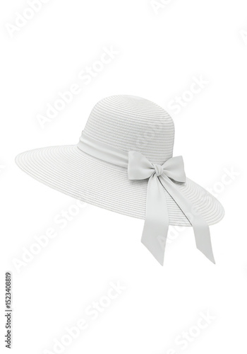 Isolated White Straw Sun Ha...