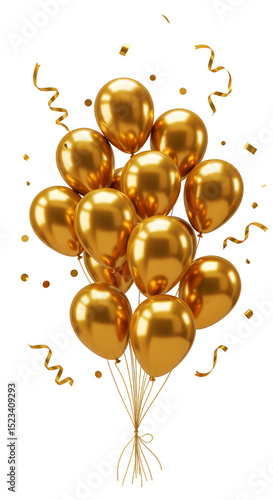 Metallic Golden Balloons wi...