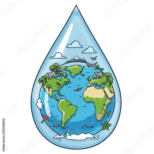 Pixel Illustration of Water...