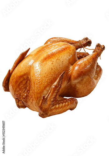 Roasted Chicken On Transparent Background Isolated Dinner Poultry Food