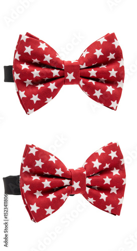Sparkly Red Bows with White...