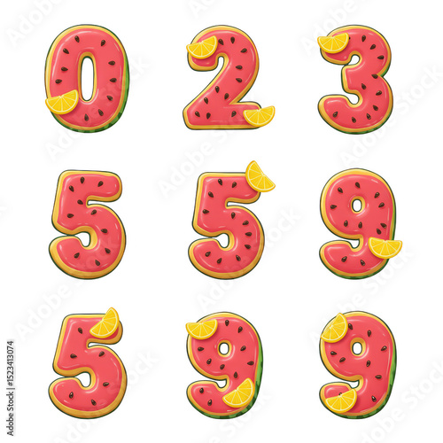 Watermelon Numbers Illustra...
