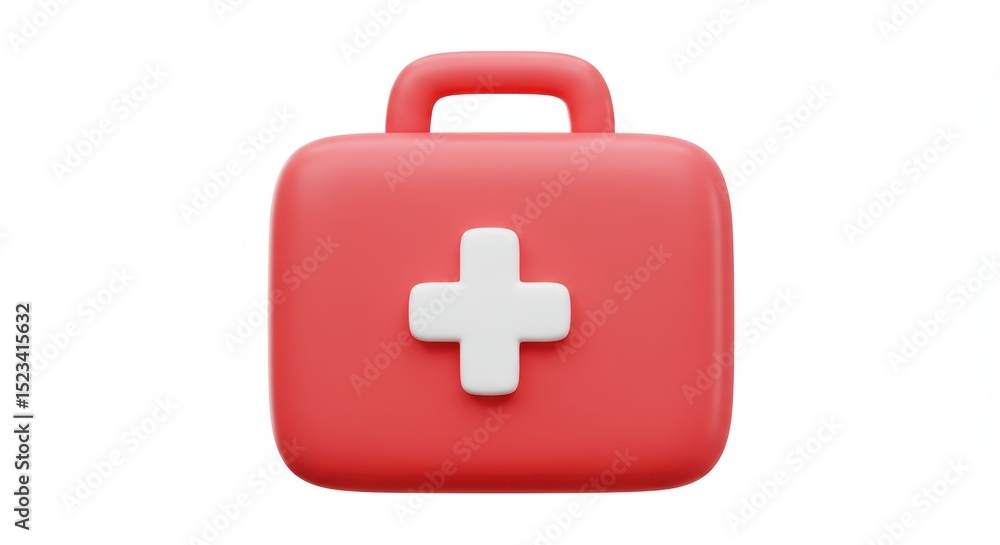 Obraz premium First aid kit cartoon illustration