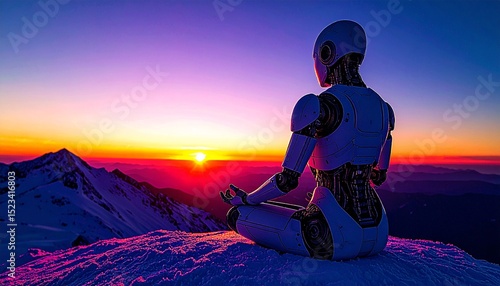 The snowy peak serves as a spiritual retreat.  