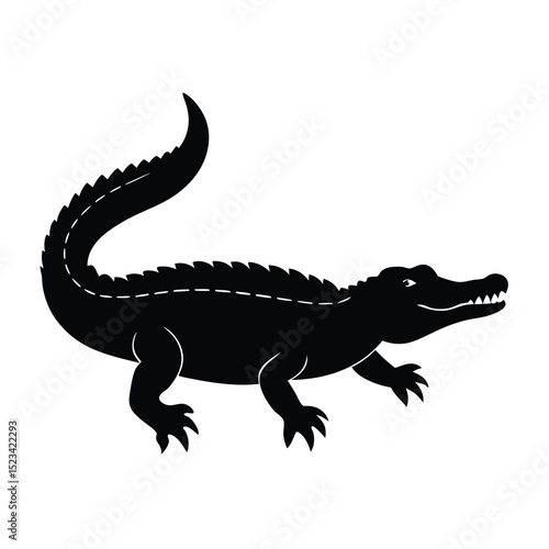crocodile isolated on white