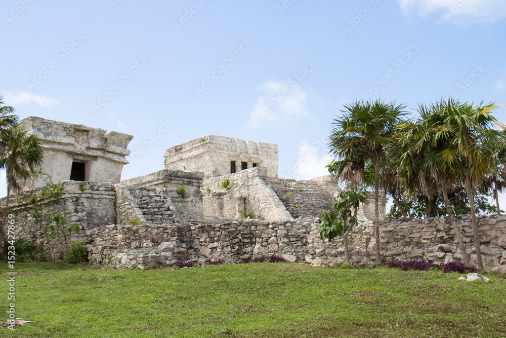 Naklejka premium Archaeological site of Tulum Yucatan Mexico