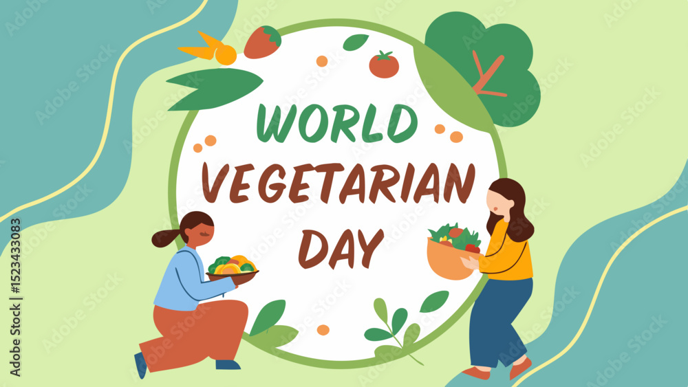 Obraz premium World Vegetarian Day Poster 