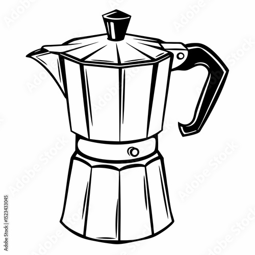 Classic moka pot coffee maker espresso brewing device