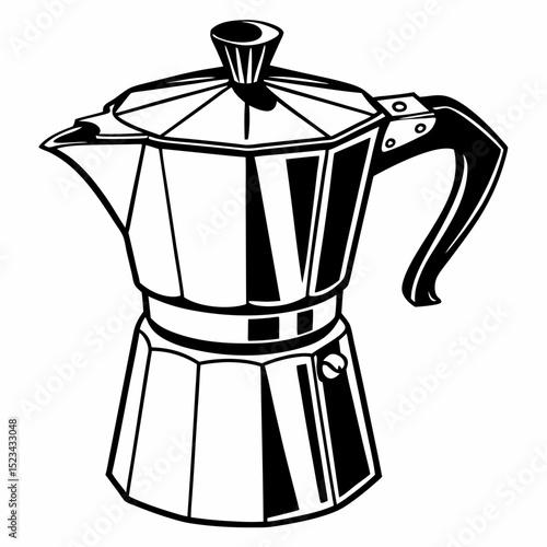 Classic italian moka pot coffee maker espresso brewing device
