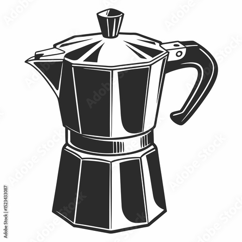 Classic moka pot coffee maker espresso stovetop brewer