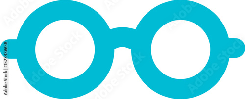 Round glasses or reading eyeglasses line art blue icon. Perfect for apps and websites