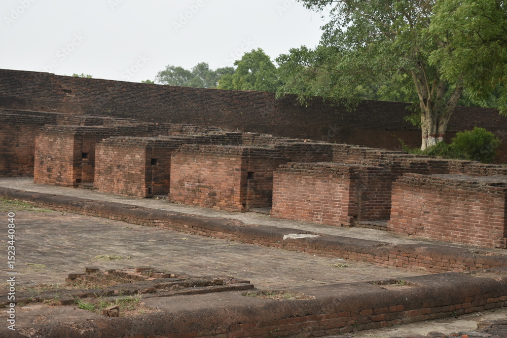 Fototapeta premium Ruins of Nalanda University in Nalanda district in Bihar