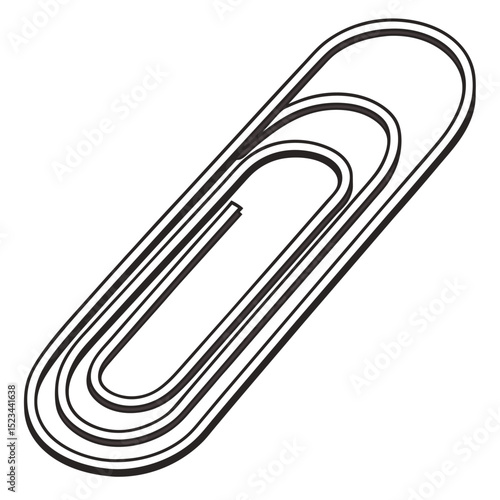 Large metal paperclip office supply stationery clip
