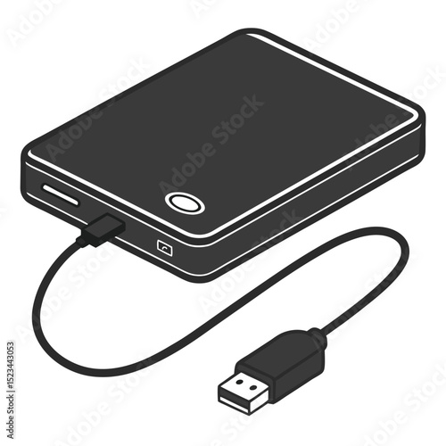 Portable external hard drive data storage device backup
