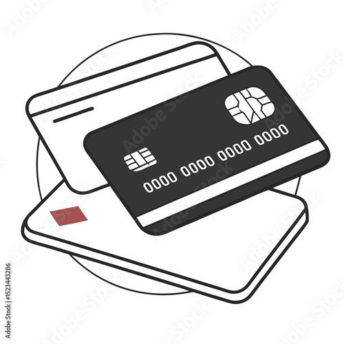 Credit cards stacked payment banking finance money transaction