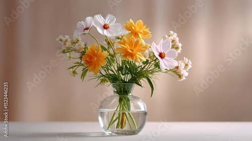 Wallpaper Mural Vibrant floral bouquet on a desk Torontodigital.ca