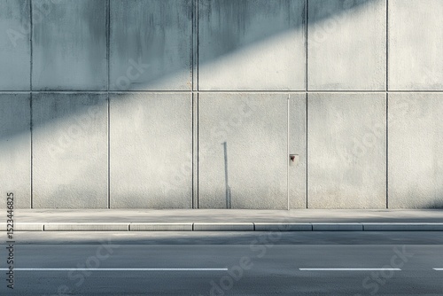 Urban Landscape with Concrete Walls and Minimalist Architecture - Exploring Modern Cityscapes in Gray Tones