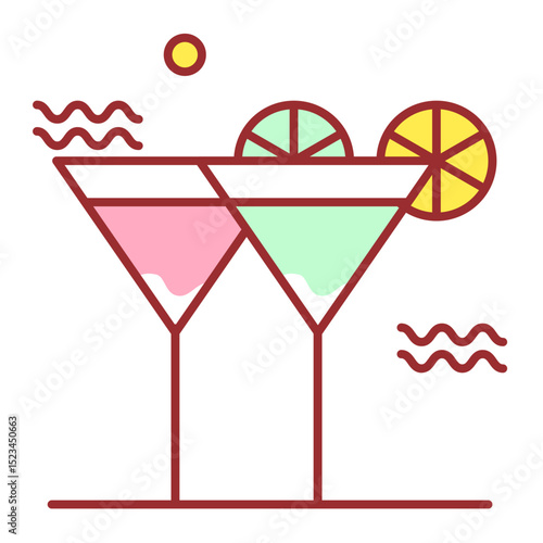 Cocktails with Fruit Garnish Icon