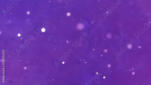 Aesthetic background animation video in Watercolor style using purple, blue gradation colours with Particle Effects. High resolution, fine details, professional lighting