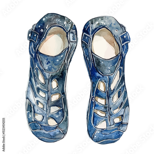 Shin Guards, watercolor drawing vector, high quality, isolated on a white background.