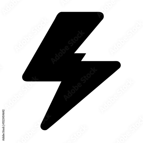 Striking Lightning Bolt Symbol Representing Energy and Power