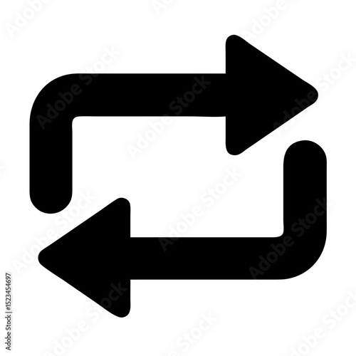 Icon Representing the Repost Feature Commonly Used on Social Media Platforms