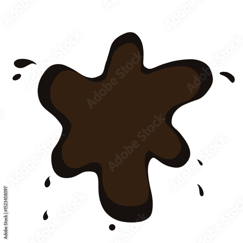 vector illustration of a chocolate splash