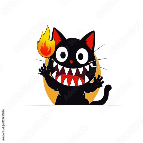 cartoon cat with a blank sign