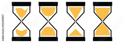 Sand Clock icon set. Timer icon vector for computer, web and mobile apps.