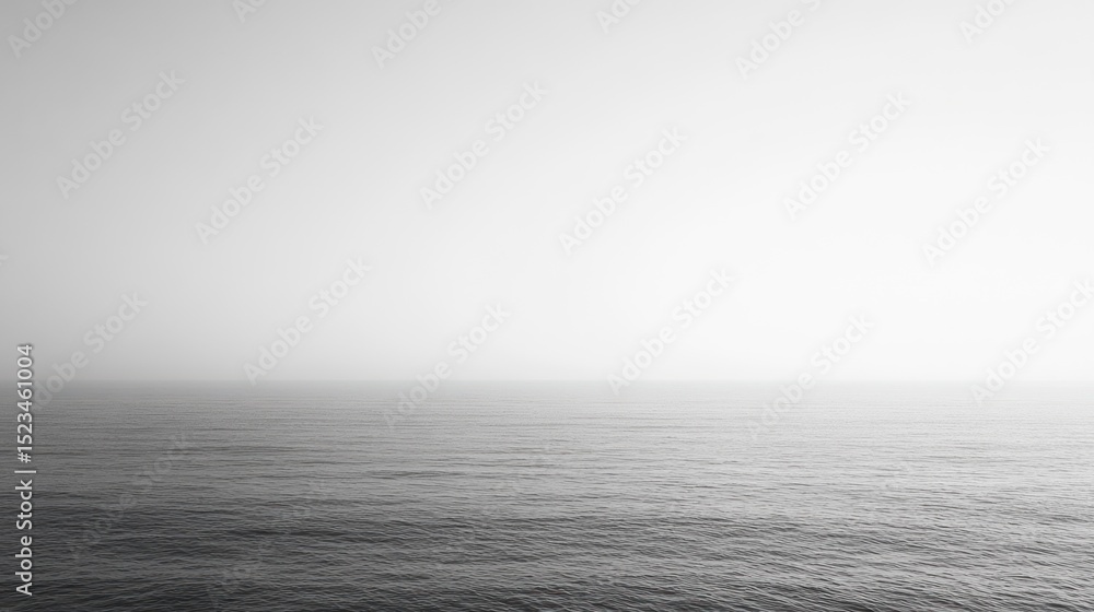 Fototapeta premium Monochromatic serenity: Abstract ocean view under soft diffused light