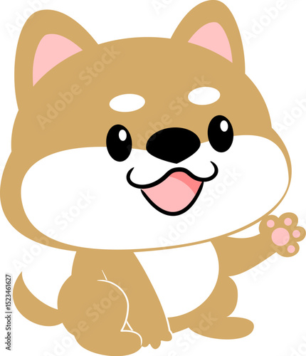 柴犬　豆しば　犬　かわいい　動物　キャラクター　主線なし