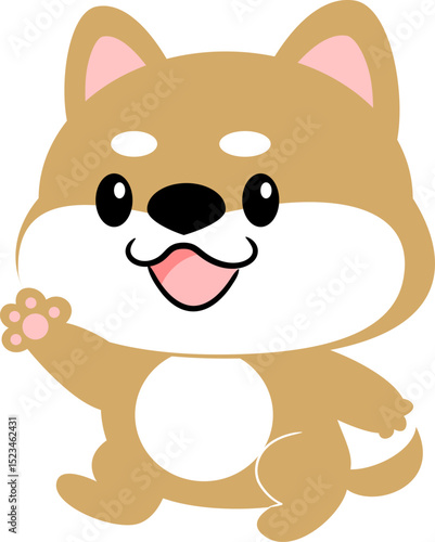 柴犬　豆しば　犬　かわいい　動物　キャラクター　主線なし