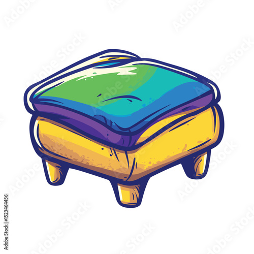 Cartoon footstool furnishing seat home lounge relax