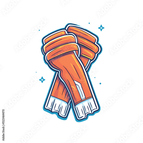 Cartoon winter scarf neckwear apparel fashion accessory icon