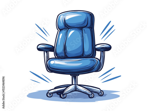 Comfortable blue office chair for work or study