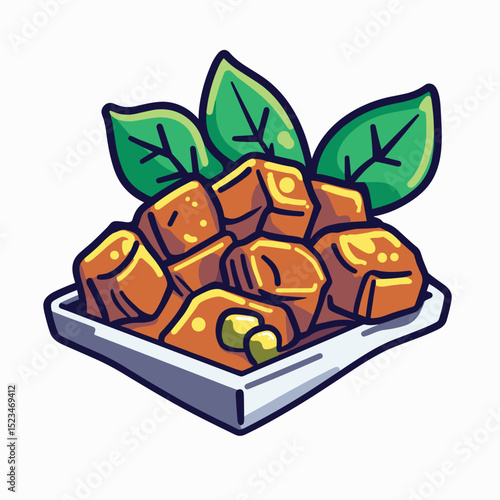 Paneer tikka masala dish with garnish