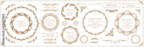 Antique Frame Design Collection: Vintage Decorative Frame Set