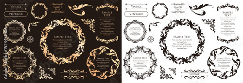 Antique Frame Design Collection: Vintage Decorative Frame Set