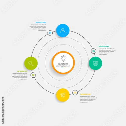 Circular infographic template