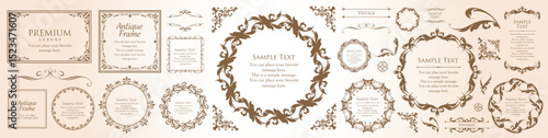 Antique Frame Design Collection: Vintage Decorative Frame Set