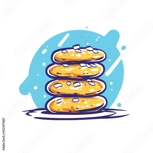 Stack of pancakes snack sweet breakfast food