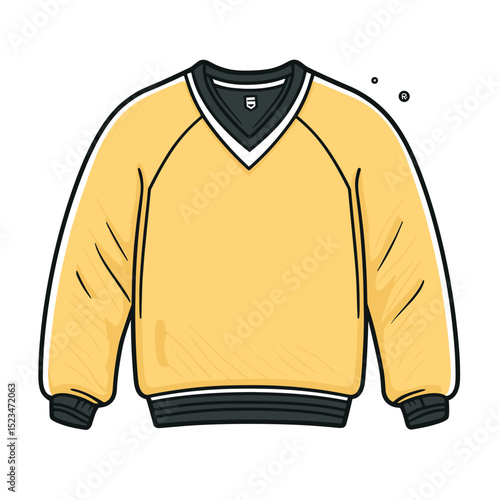 Stylish yellow sweater apparel for casual wear