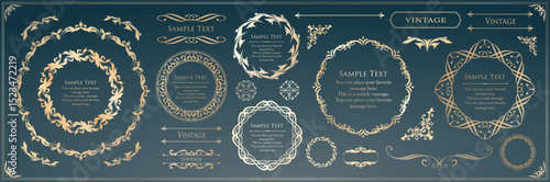 Antique Frame Design Collection: Vintage Decorative Frame Set