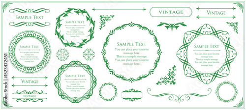 Antique Frame Design Collection: Vintage Decorative Frame Set
