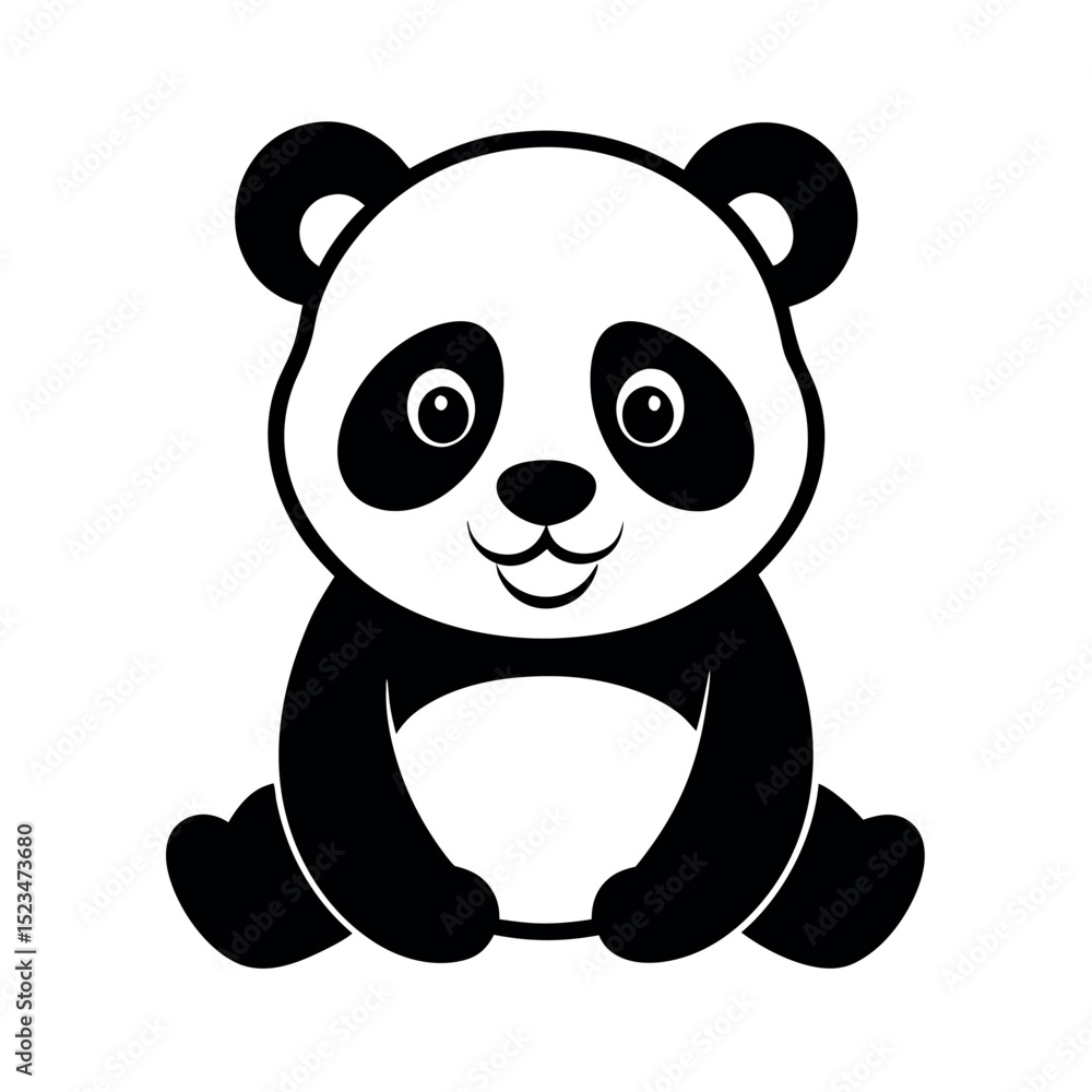 Naklejka premium cute panda baby